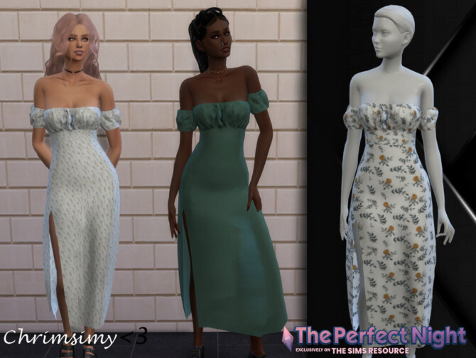 The Perfect Night Slit Dress by chrimsimy at TSR