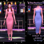 The Perfect Night Strap Slit Dress by OranosTR at TSR