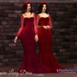 The Perfect Night Vampire Long Dress by Dissia at TSR