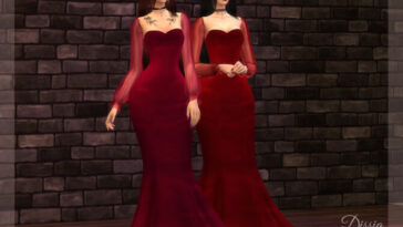 The Perfect Night Vampire Long Dress by Dissia at TSR