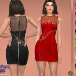 The Perfect Night Vinyl Mesh Dress by Harmonia at TSR