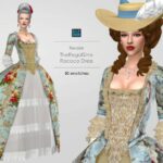 The Regal Sim Rococo Dress Recolored at Elfdor Sims