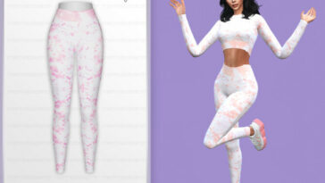 Tie Dye High Waist Gym Leggings MC280 by mermaladesimtr at TSR