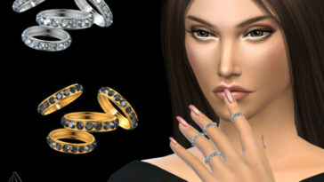 Tiny diamond rings set by NataliS at TSR