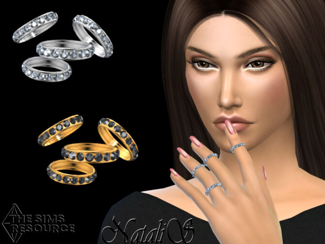 Tiny diamond rings set by NataliS at TSR