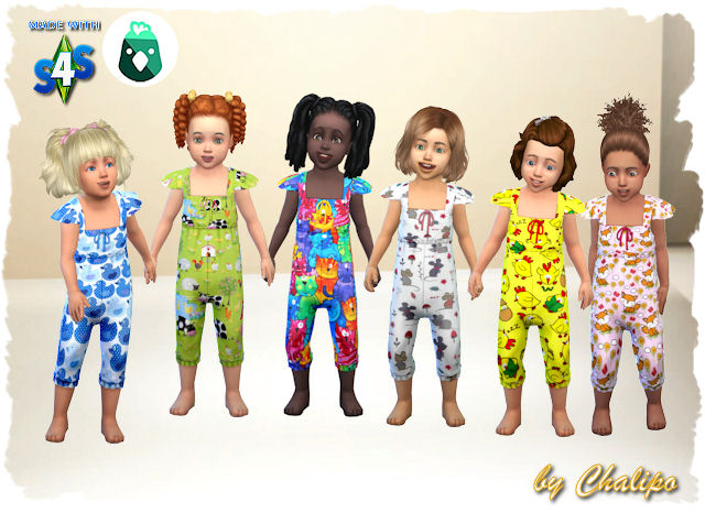 Toddler Overall Country Life by Chalipo at All 4 Sims