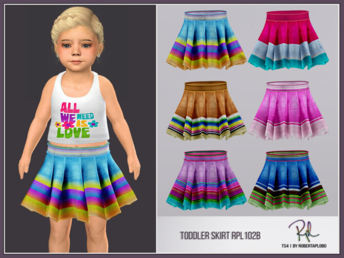 Toddler SKIRT RPL102B by RobertaPLobo at TSR