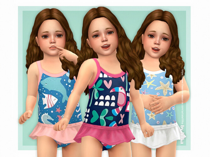 Toddler Swimsuit P17 by lillka at TSR