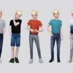 Tucked Basic Rolled Tees Boys by McLayneSims at TSR