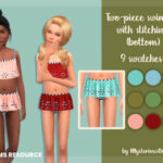 Two-piece swimsuit with stitching (bottom) by MysteriousOo at TSR