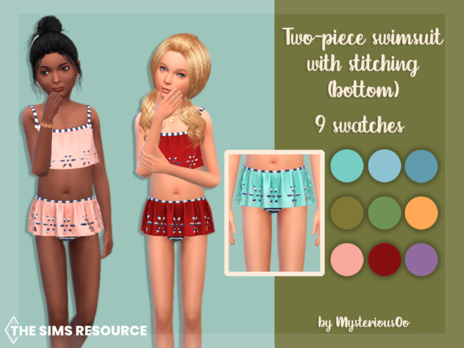 Two-piece swimsuit with stitching (bottom) by MysteriousOo at TSR