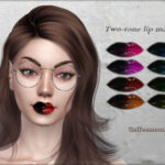 Two-tone glossy lip makeup by coffeemoon at TSR