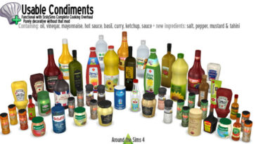 Usable Condiments at Around the Sims 4