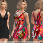 V-Neck Mini Slip Dress by ekinege at TSR