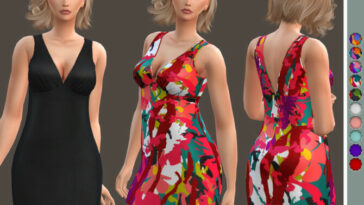 V-Neck Mini Slip Dress by ekinege at TSR