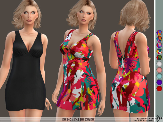 V-Neck Mini Slip Dress by ekinege at TSR