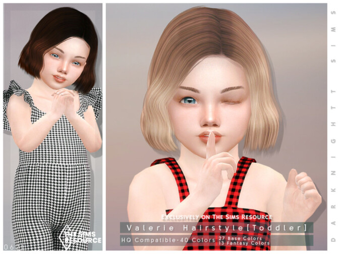 Valerie Hairstyle [Toddler] by DarkNighTt at TSR