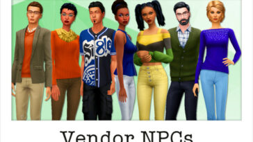 Vendor NPCs at Strenee Sims