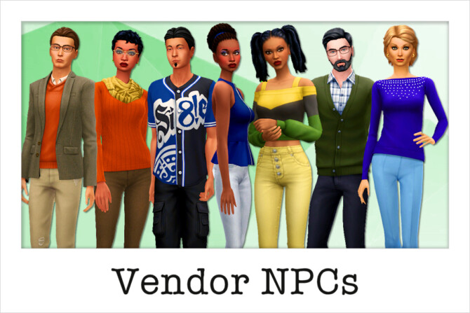 Vendor NPCs at Strenee Sims