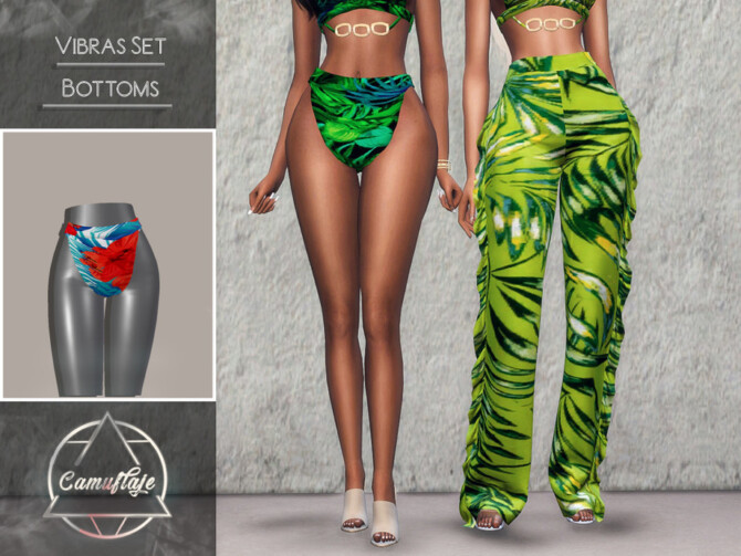 Vibras Set Swimsuit Bottoms by Camuflaje at TSR