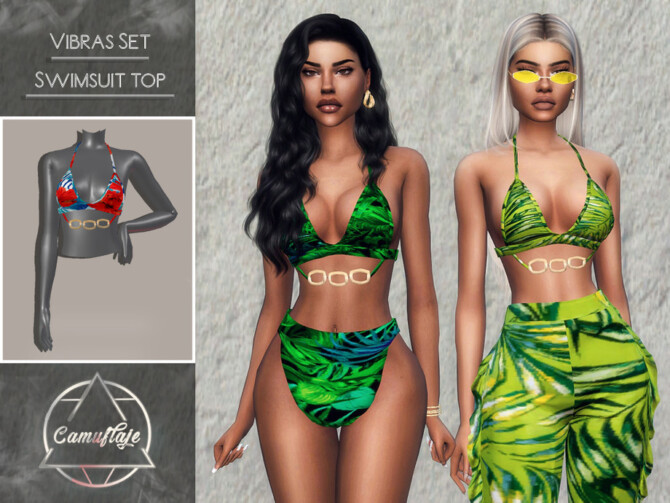 Vibras Set Swimsuit Top by Camuflaje at TSR