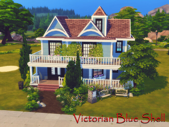 Victorian Blue Shell House by GenkaiHaretsu at TSR