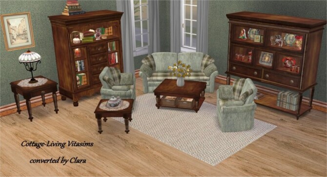 Vitasims Cottage Livingroom Conversion by Clara at All 4 Sims