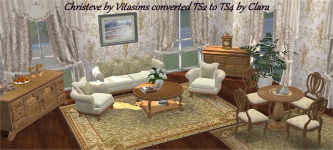 Vitasims2 Christeve Living Conversion by Clara at All 4 Sims