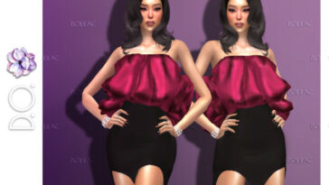 Voluminous Bodice Rihanna Dress DO132 by D.O.Lilac at TSR