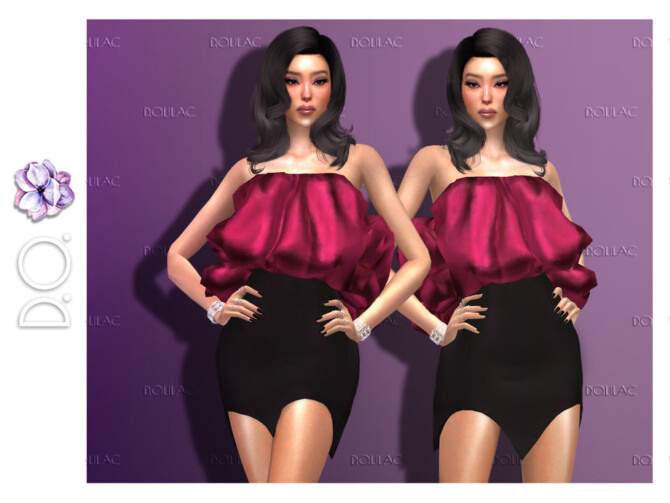 Voluminous Bodice Rihanna Dress DO132 by D.O.Lilac at TSR