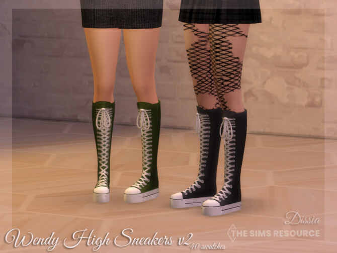 Wendy High Sneakers v2 (Platform) by Dissia at TSR