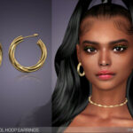 Whirlpool Twisted Hoop Earrings by feyona at TSR