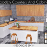 Wooden Counters And Cabinets at Descargas Sims