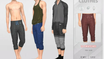 Yoga Pants 01 for Male Sims by remaron at TSR