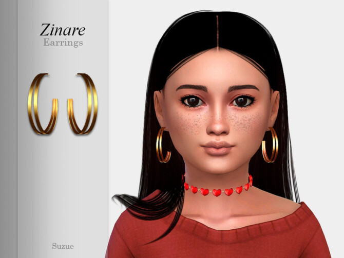 Zinare Earrings Child by Suzue at TSR