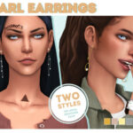 pearl Earrings Set by Solistair at TSR