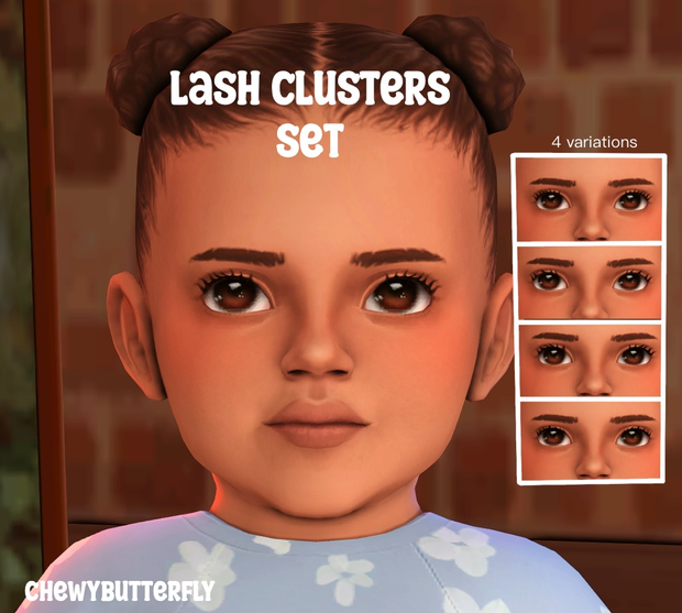 2D cluster lashes set by chewybutterfly