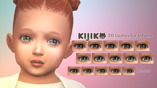 3D Lashes for Infants by kijiko-sims