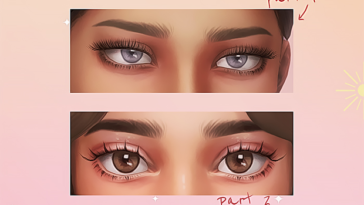 3D eyelashes Skin details by Miiko