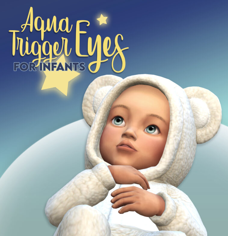 Aqua Trigger Eyes for Infants by Miss Ruby Bird