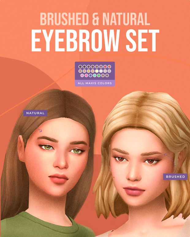 Brushed and Natural Eyebrow set by TwistedCat