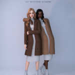 Coat + Dress - Shearling Collection by luxysims