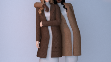 Coat + Dress - Shearling Collection by luxysims