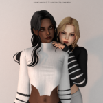 Corset Sweater - Stripes Collection by luxysims