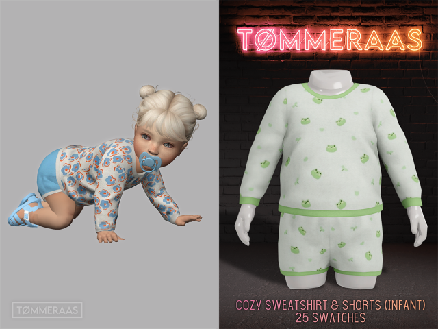 Cozy Sweatshirt (#51) & Cozy Shorts (#52) for Infants - TØMMERAAS