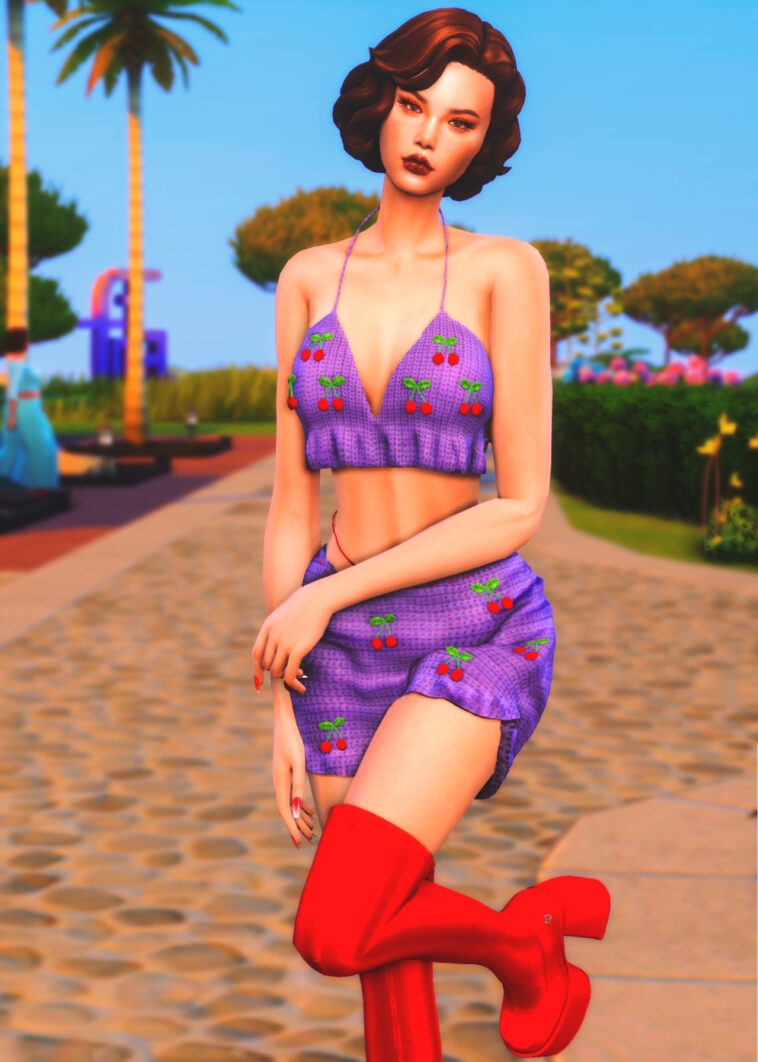 Crochet Cherry Outfit by bluerose