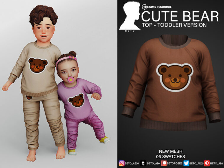 Cute Bear (Top - Toddler Version) by Beto_ae0