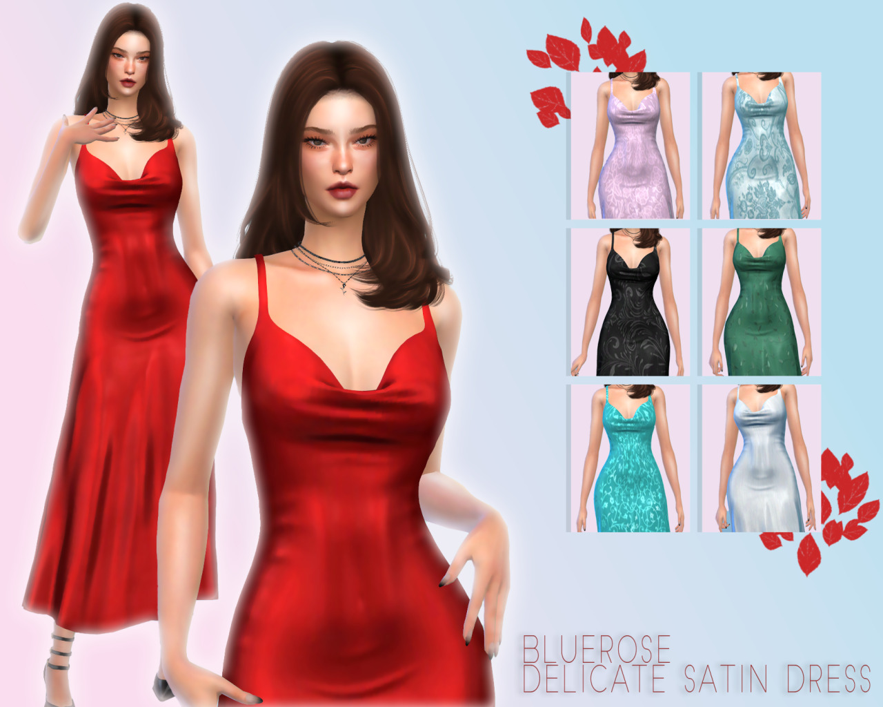 Delicate Satin Dress by bluerose