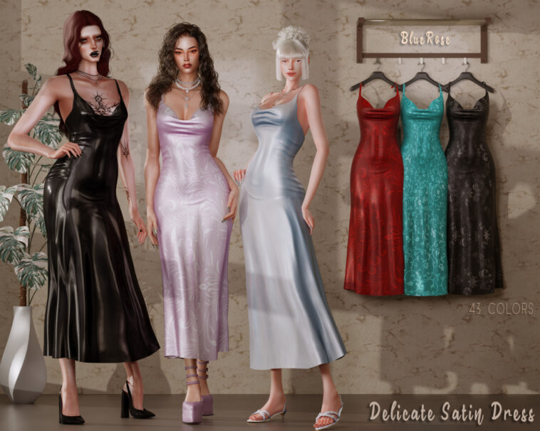 Delicate Satin Dress by bluerose