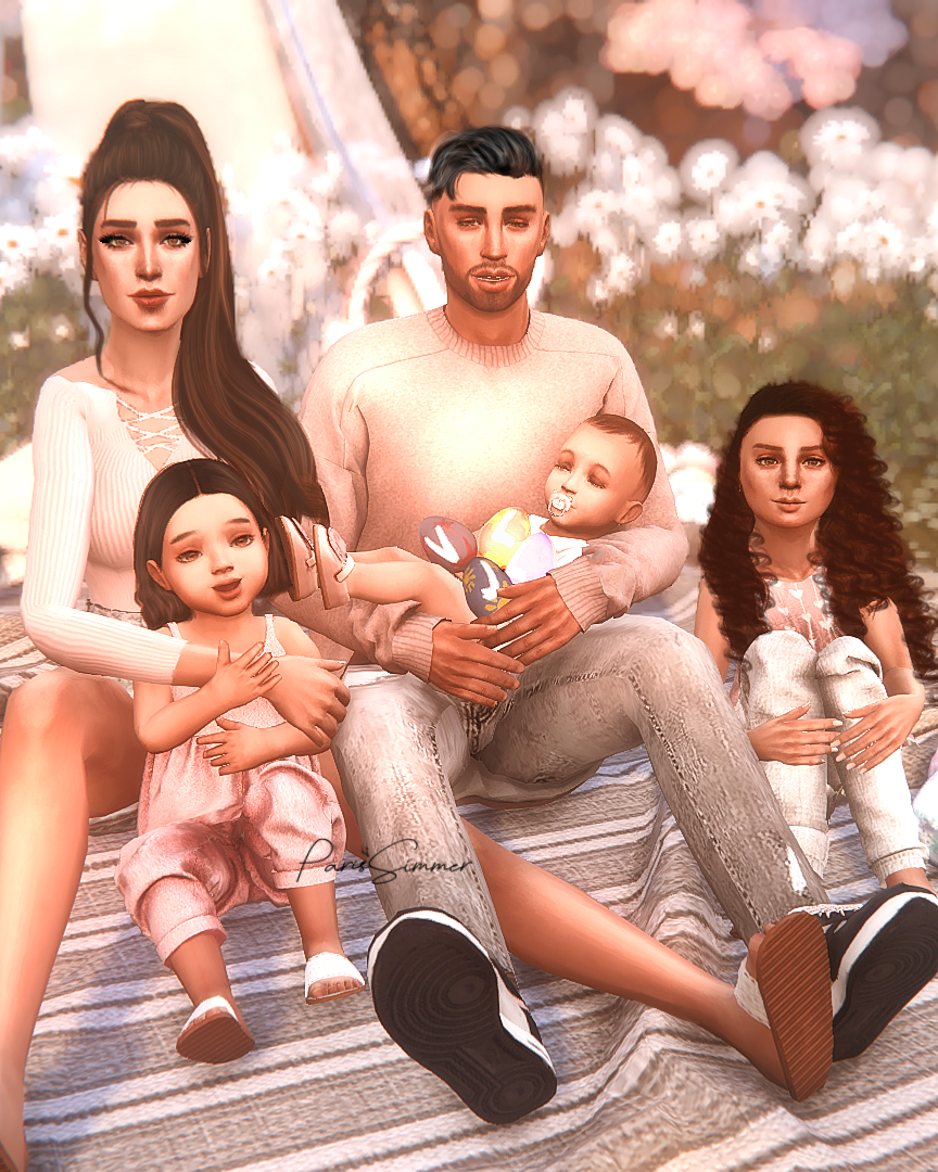 Easter Family Portraits - 7 group poses for the whole family (child, toddler and infant) by ParisSimmer 